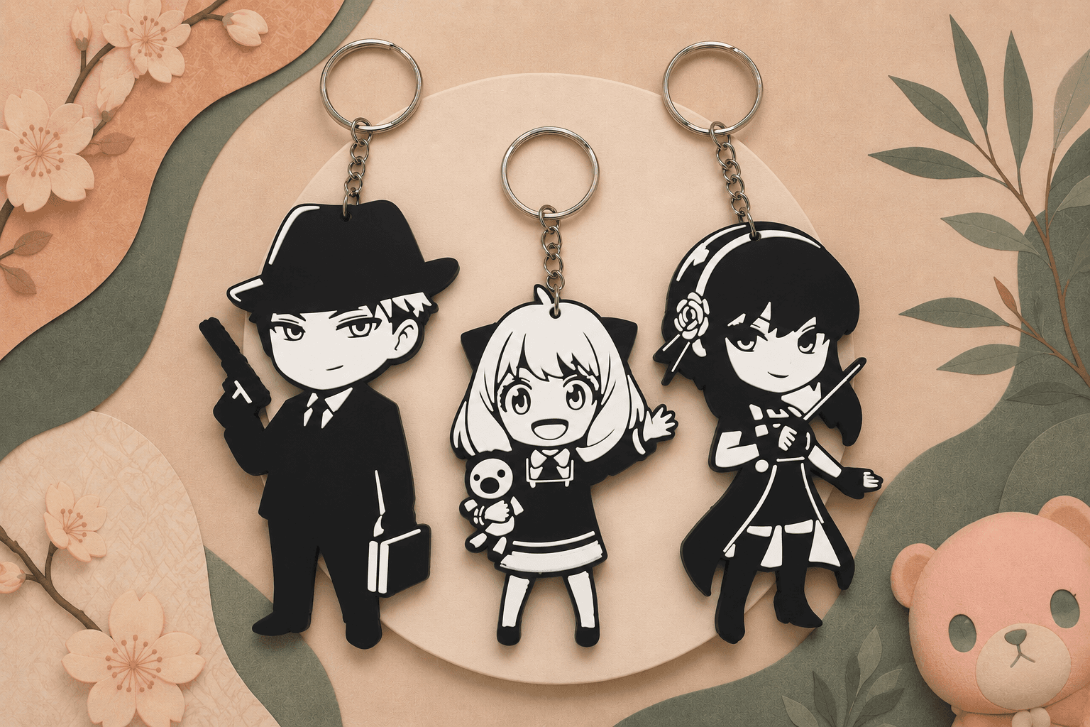 Spy x Family Chibi 3D Printed Keychains